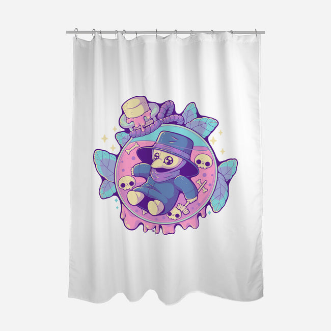 Cute Plague Doctor In Jar-None-Polyester-Shower Curtain-xMorfina