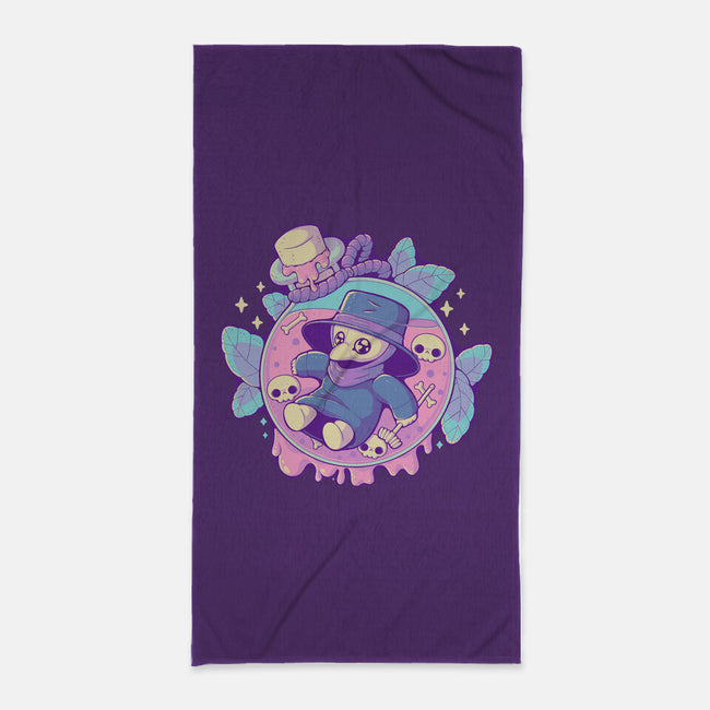 Cute Plague Doctor In Jar-None-Beach-Towel-xMorfina