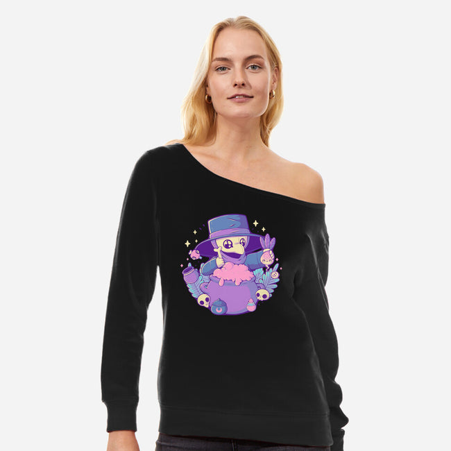 Plague Doctors Brew-Womens-Off Shoulder-Sweatshirt-xMorfina