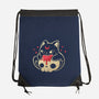 Creepy Black Cat-None-Drawstring-Bag-xMorfina