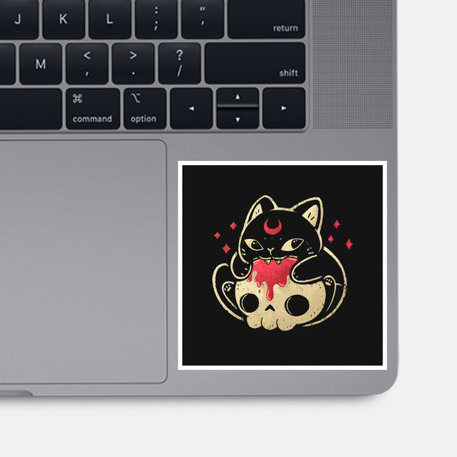 Creepy Black Cat-None-Glossy-Sticker-xMorfina