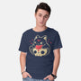 Creepy Black Cat-Mens-Basic-Tee-xMorfina