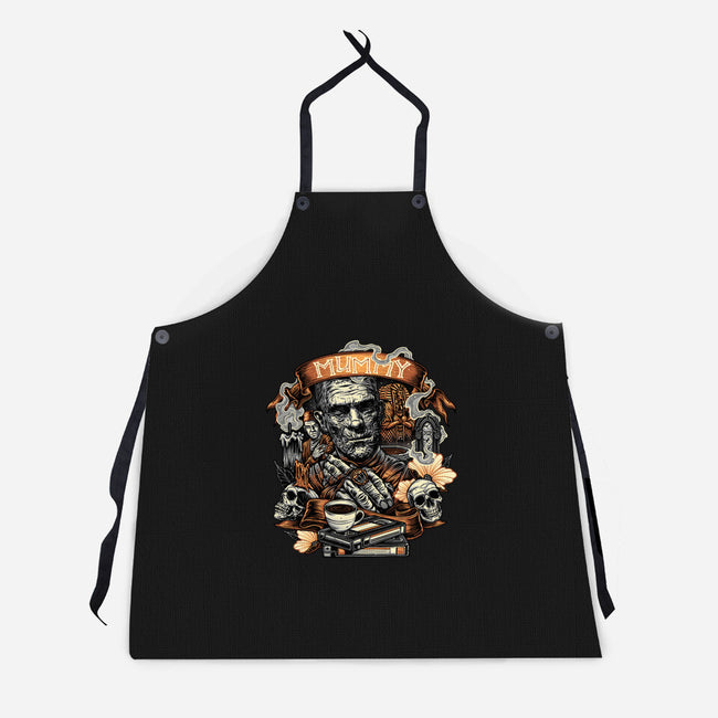 The Mummy Rises Again-Unisex-Kitchen-Apron-glitchygorilla