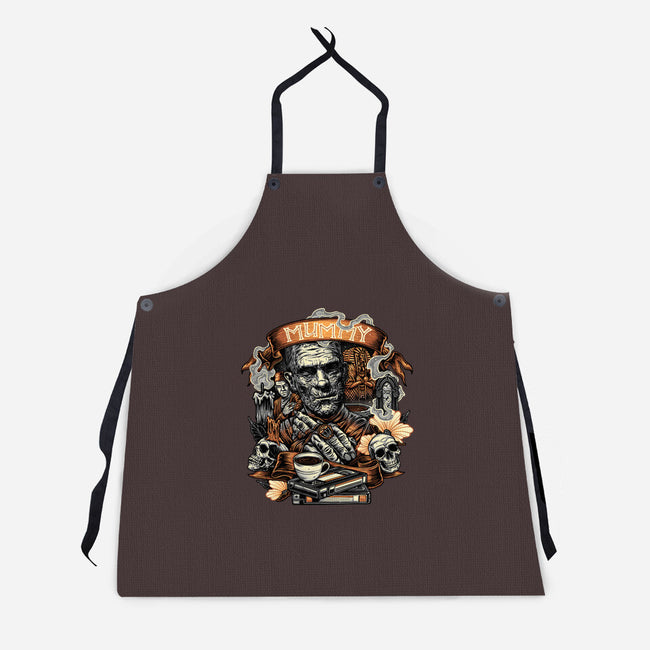 The Mummy Rises Again-Unisex-Kitchen-Apron-glitchygorilla