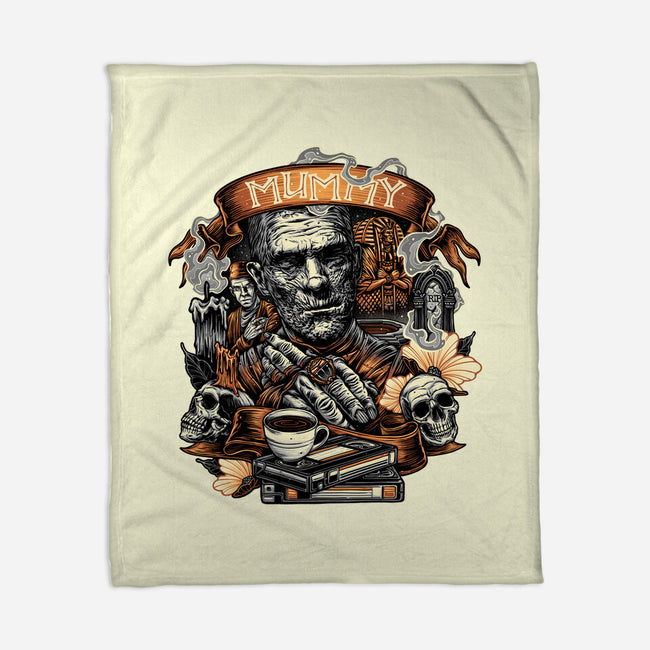 The Mummy Rises Again-None-Fleece-Blanket-glitchygorilla