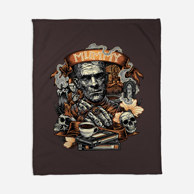 The Mummy Rises Again-None-Fleece-Blanket-glitchygorilla