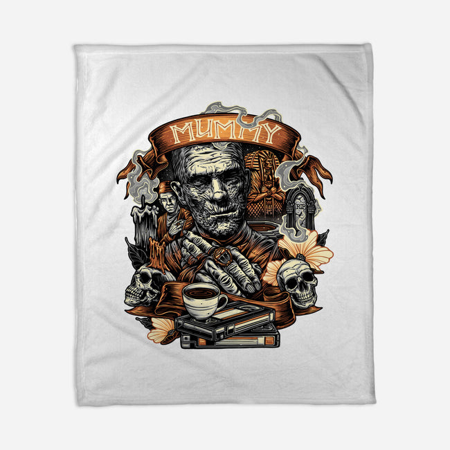 The Mummy Rises Again-None-Fleece-Blanket-glitchygorilla