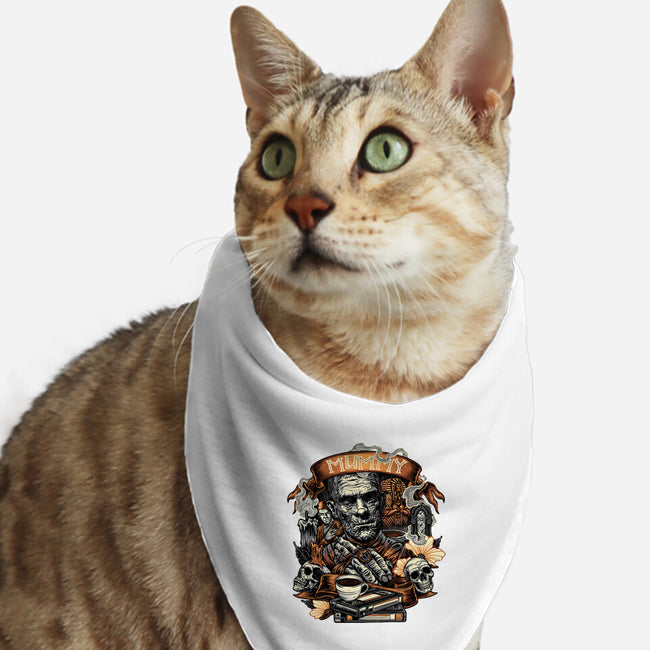 The Mummy Rises Again-Cat-Bandana-Pet Collar-glitchygorilla