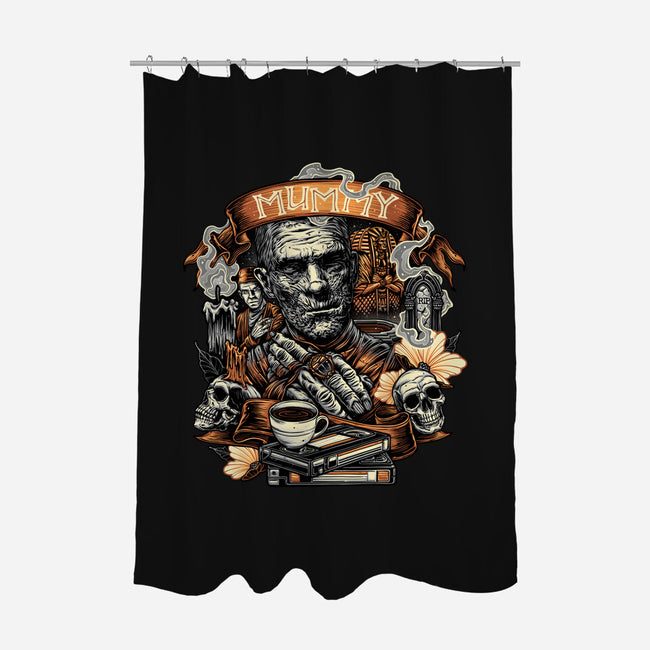 The Mummy Rises Again-None-Polyester-Shower Curtain-glitchygorilla