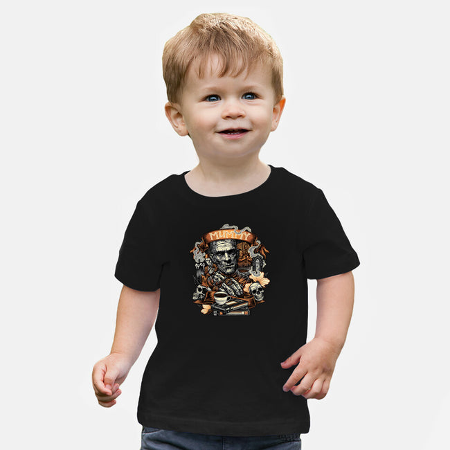 The Mummy Rises Again-Baby-Basic-Tee-glitchygorilla