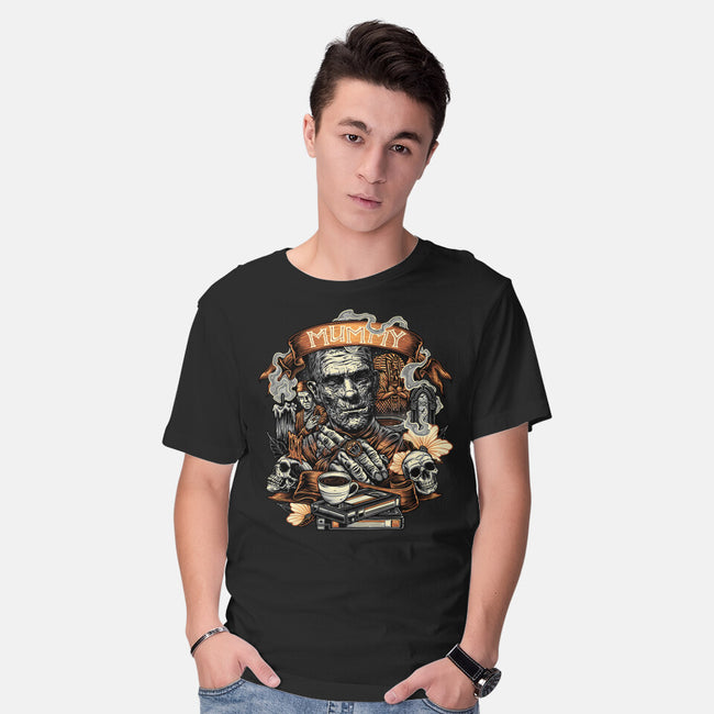 The Mummy Rises Again-Mens-Basic-Tee-glitchygorilla