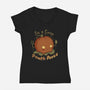 Cutie Pumpk-Pootie-Womens-V-Neck-Tee-Ewel