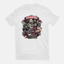 Many Faces Of The Phantom-Womens-Basic-Tee-glitchygorilla