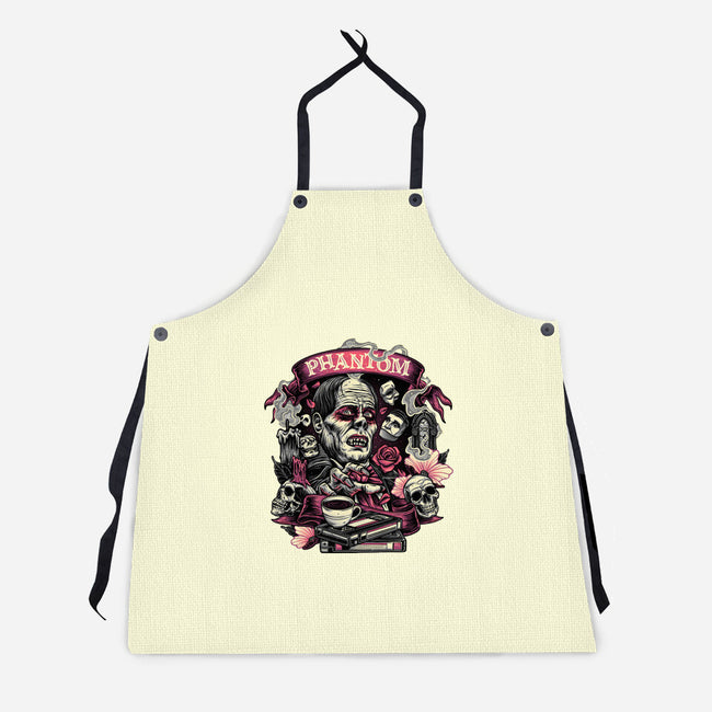 Many Faces Of The Phantom-Unisex-Kitchen-Apron-glitchygorilla