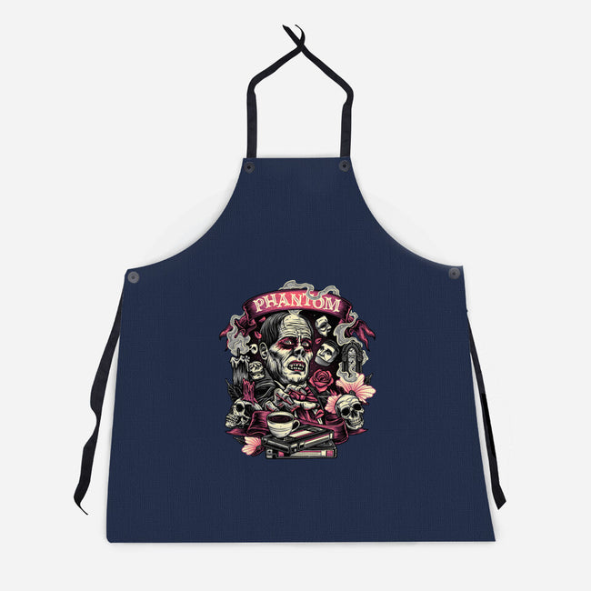 Many Faces Of The Phantom-Unisex-Kitchen-Apron-glitchygorilla