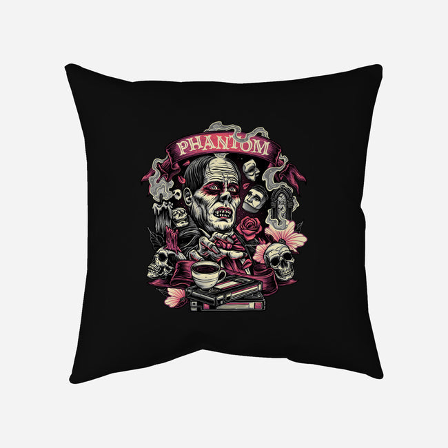 Many Faces Of The Phantom-None-Non-Removable Cover w Insert-Throw Pillow-glitchygorilla