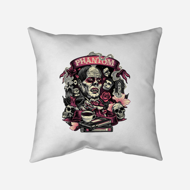 Many Faces Of The Phantom-None-Removable Cover-Throw Pillow-glitchygorilla