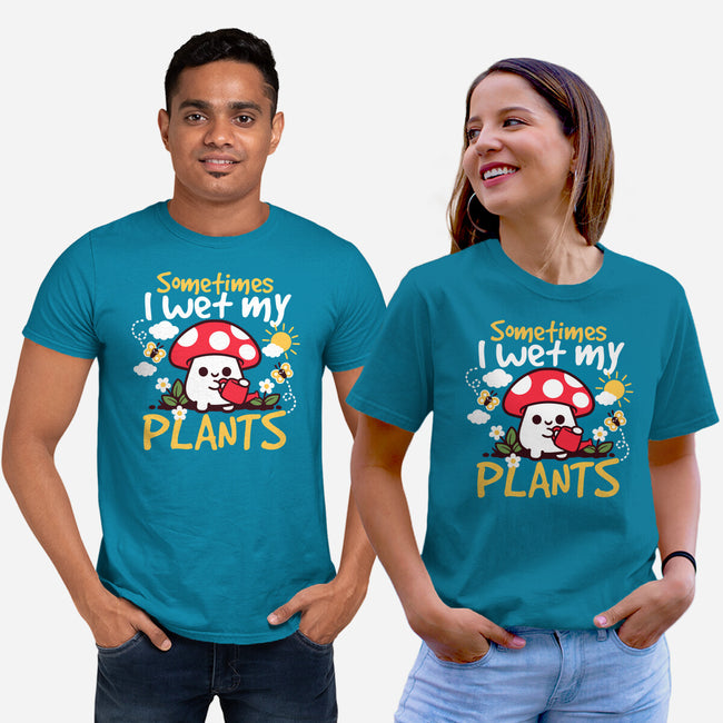 Sometimes I Wet My Plants-Unisex-Basic-Tee-NemiMakeit