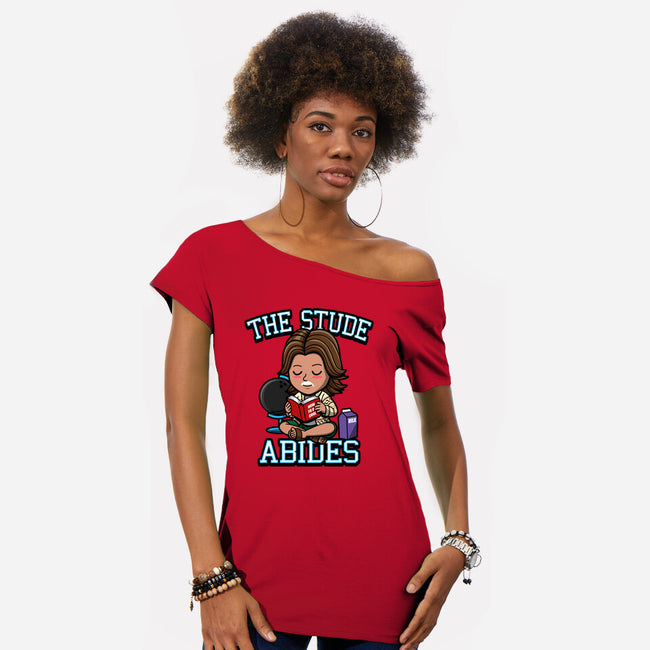 The Stude Abides-Womens-Off Shoulder-Tee-Boggs Nicolas