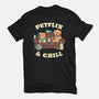 Petflix And Chill-Womens-Fitted-Tee-koalastudio