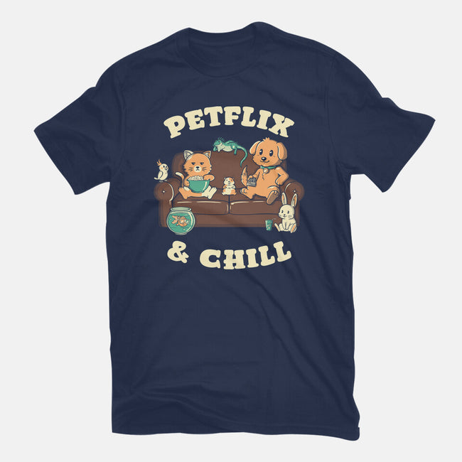 Petflix And Chill-Womens-Basic-Tee-koalastudio