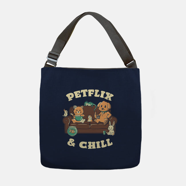 Petflix And Chill-None-Adjustable Tote-Bag-koalastudio