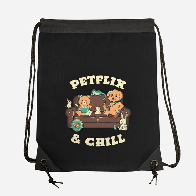 Petflix And Chill-None-Drawstring-Bag-koalastudio