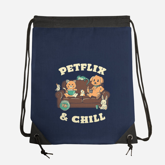 Petflix And Chill-None-Drawstring-Bag-koalastudio