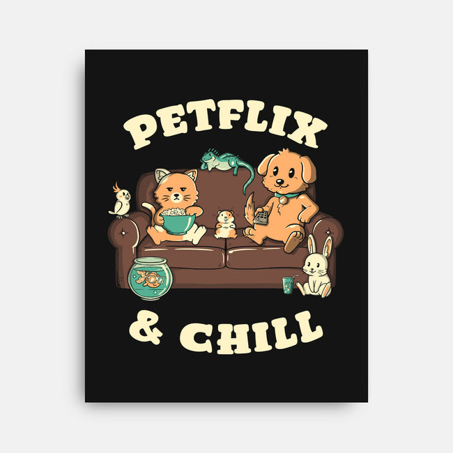 Petflix And Chill-None-Stretched-Canvas-koalastudio