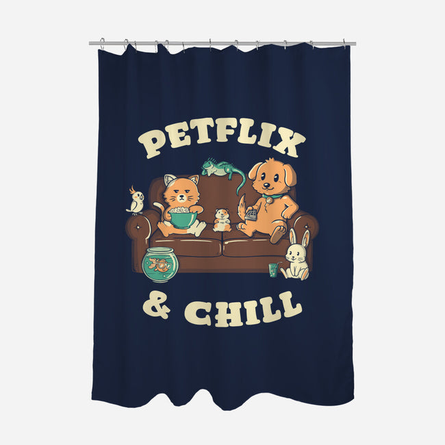 Petflix And Chill-None-Polyester-Shower Curtain-koalastudio