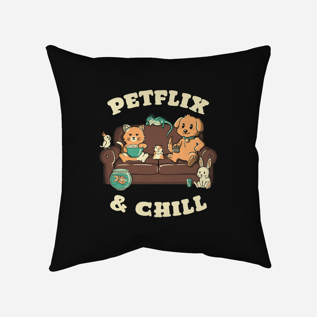 Petflix And Chill-None-Removable Cover w Insert-Throw Pillow-koalastudio