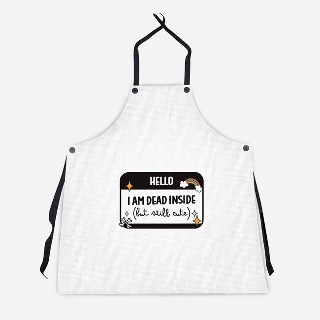 Hello I Am Dead Inside-Unisex-Kitchen-Apron-koalastudio