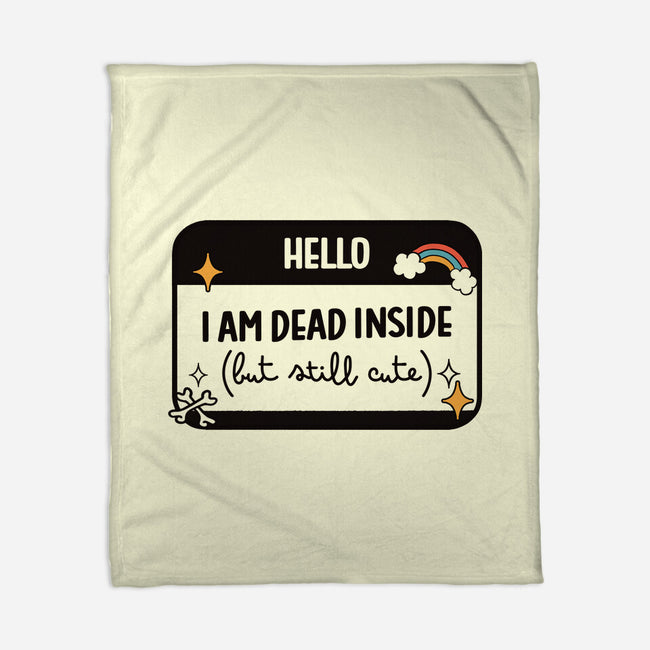 Hello I Am Dead Inside-None-Fleece-Blanket-koalastudio