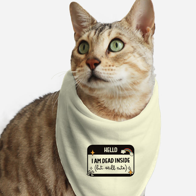 Hello I Am Dead Inside-Cat-Bandana-Pet Collar-koalastudio