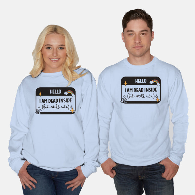 Hello I Am Dead Inside-Unisex-Crew Neck-Sweatshirt-koalastudio