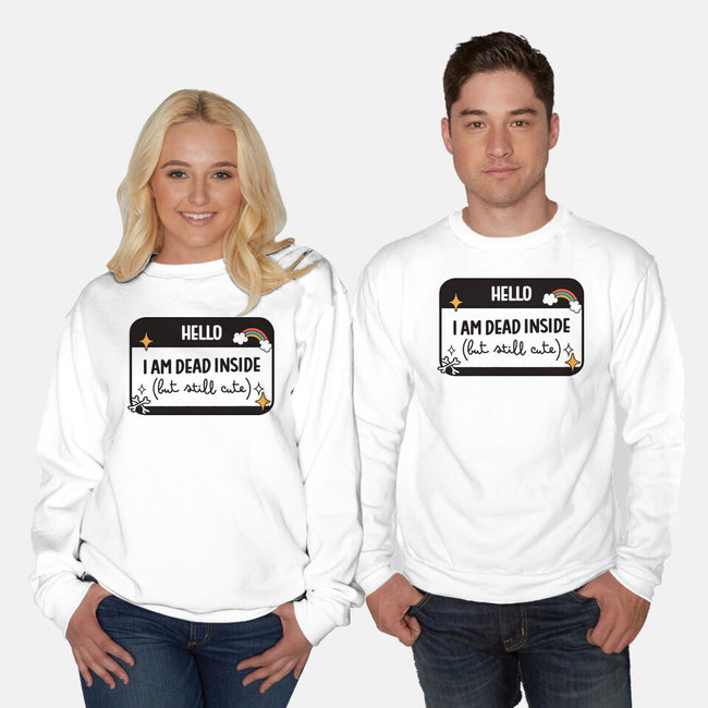 Hello I Am Dead Inside-Unisex-Crew Neck-Sweatshirt-koalastudio