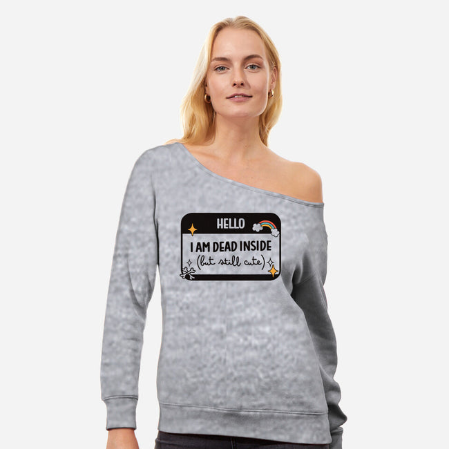 Hello I Am Dead Inside-Womens-Off Shoulder-Sweatshirt-koalastudio