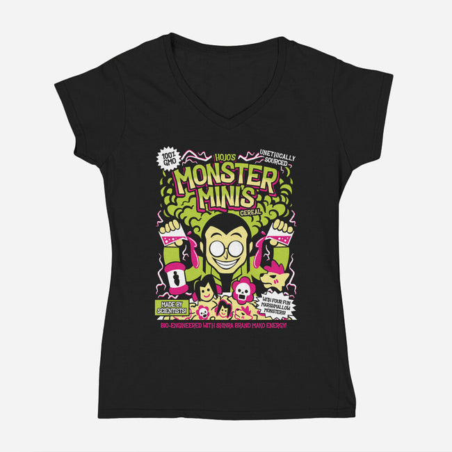 Monster Minis-Womens-V-Neck-Tee-Aarons Art Room