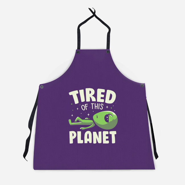 Tired Of This Planet-Unisex-Kitchen-Apron-koalastudio