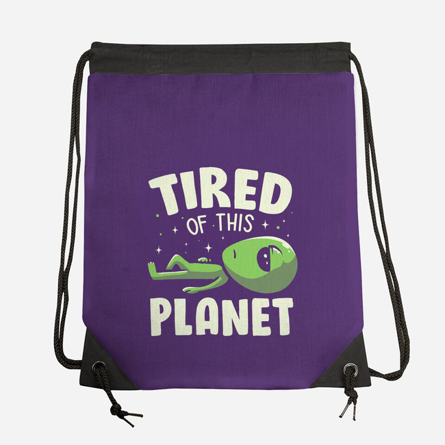 Tired Of This Planet-None-Drawstring-Bag-koalastudio