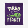 Tired Of This Planet-None-Fleece-Blanket-koalastudio