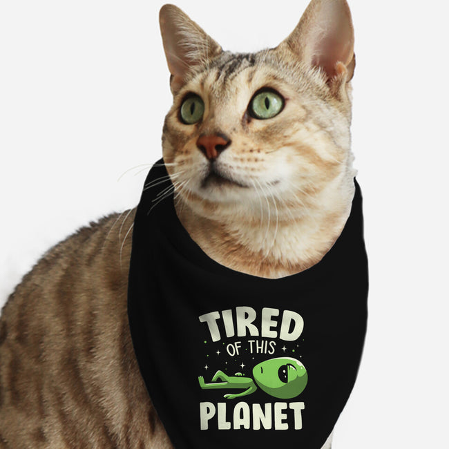 Tired Of This Planet-Cat-Bandana-Pet Collar-koalastudio