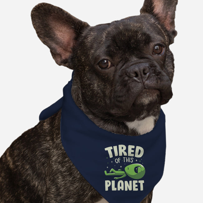 Tired Of This Planet-Dog-Bandana-Pet Collar-koalastudio