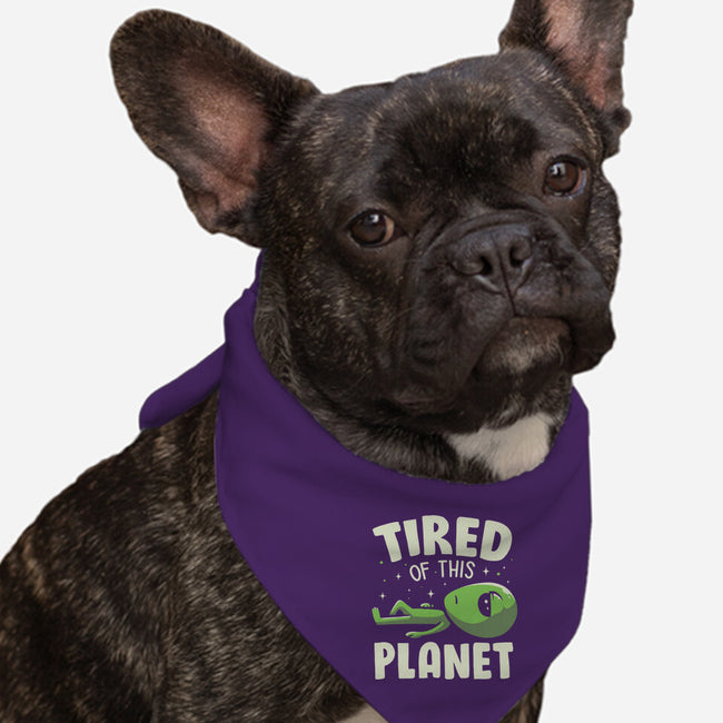 Tired Of This Planet-Dog-Bandana-Pet Collar-koalastudio