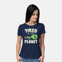 Tired Of This Planet-Womens-Basic-Tee-koalastudio