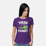 Tired Of This Planet-Womens-Basic-Tee-koalastudio