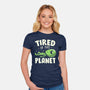 Tired Of This Planet-Womens-Fitted-Tee-koalastudio