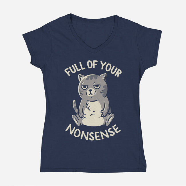 Full Of Your Nonsense-Womens-V-Neck-Tee-koalastudio