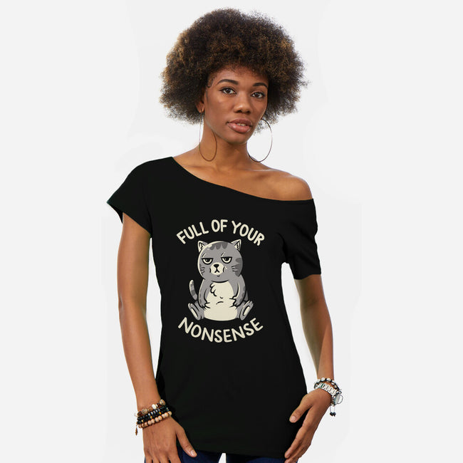 Full Of Your Nonsense-Womens-Off Shoulder-Tee-koalastudio