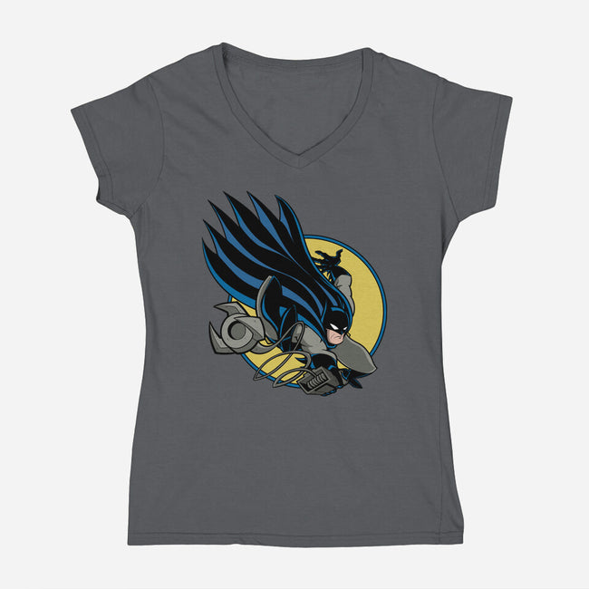 BAT300-Womens-V-Neck-Tee-Betmac